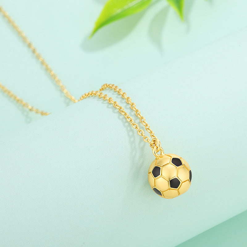 New World Cup Soccer Ball Pendant Choker Necklace